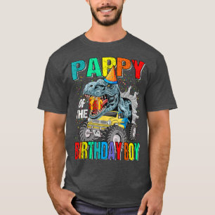 T-shirt Pappy Of Birthday Boy Monster Truck Dinosaur