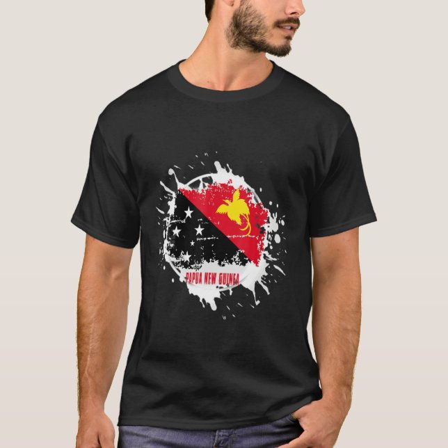 T-shirt Papua New Guinea Splash (Devant)