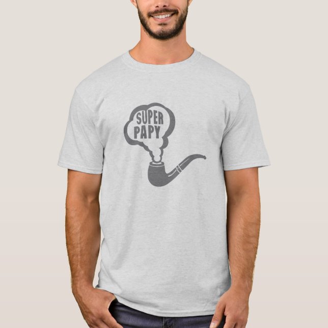 T-shirt papy_super_pipe_fume_1901 (Devant)