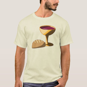 T-shirt Pâque de Pâques Pain et vin Sainte Communion