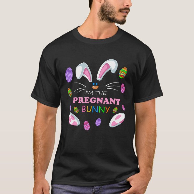 T-shirt pâque enceinte de lapin (Devant)