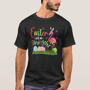T-shirt Pâques Avec Mes Flamants roses Joli Flamant rose D