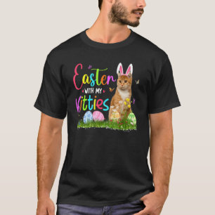 T-shirt Pâques Avec Mes Kitties Mignonne Bunny Kitties Pâq