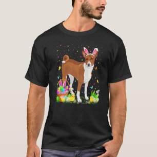 T-shirt Pâques Basenji Chien Bunny Oeufs Chasse Basenji Pâ