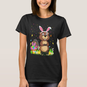 T-shirt Pâques Beaver Bunny Oeufs Chasse Castor Pâques Sun