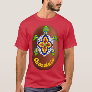 T-shirt Pâques Chocolat oeuf surf tortue mosaïque