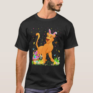 T-shirt Pâques Cougar Bunny Oeuf Chasse Cougar Pâques Sund