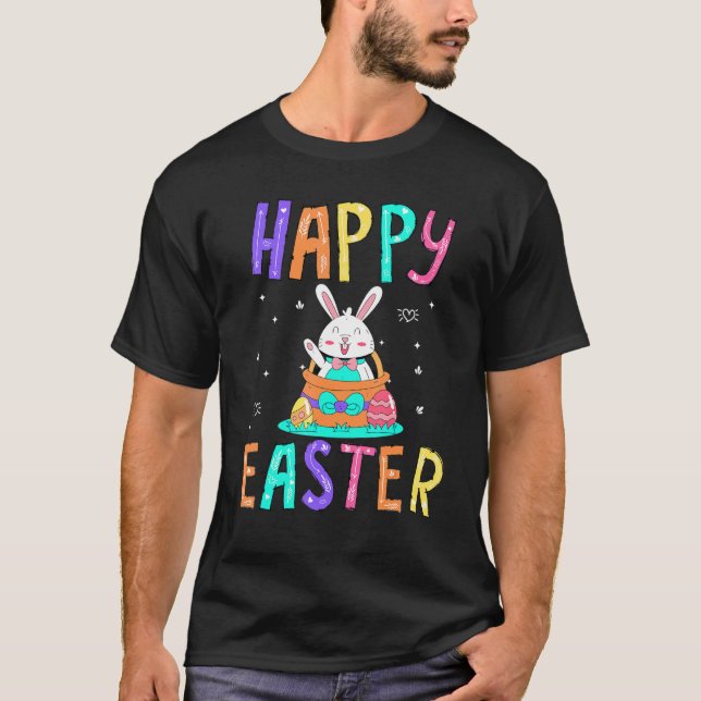 T-shirt Pâques Heureuses Pour Les Femmes Et Les Hommes Pâq (Devant)