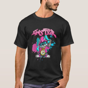 T-shirt Pâques Hispter Street Rabbit Cool Hiphop Music Boy