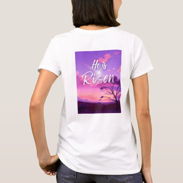T-shirt Pâques "Il est ressuscité" Front chrétien Retour F (Dos)