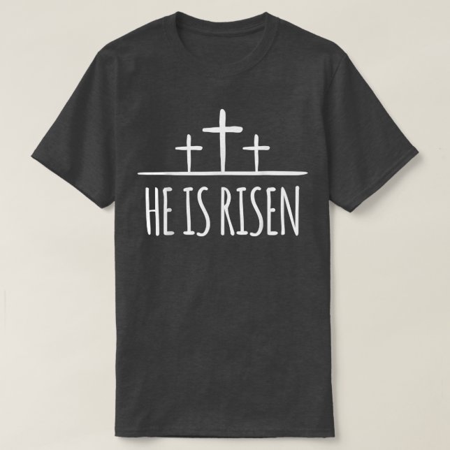 T-shirt Pâques Il Est Ressuscité Pour Les Chrétiens Don Ma (Design devant)