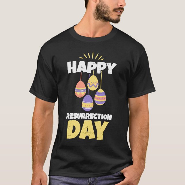 T-shirt Pâques Jésus Joyeux Jour de la Résurrection Dimanc (Devant)