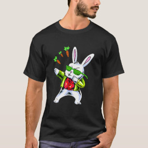 T-shirt Pâques Jour Dabbing Rabin portant Sunglass Boys Gi