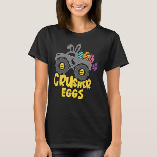 T-shirt Pâques Jour Pour Monster Truck Boy Oeufs Croisés