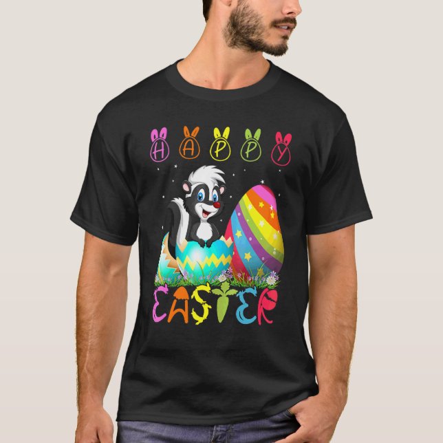 T-shirt Pâques Jour Skunk Correspondant Famille mignonne P (Devant)