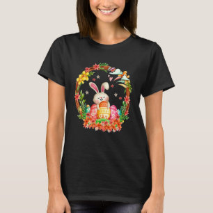 T-shirt Pâques Lapin Panier Oeufs Rabbit Fête de Pâques Fe