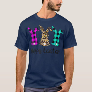 T-shirt Pâques Leopard Lapin Lapin Palmier Dimanche Filles