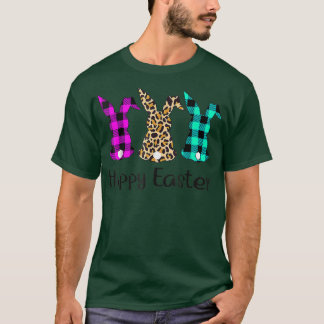 T-shirt Pâques Leopard Lapin Lapin Palmier Dimanche Filles