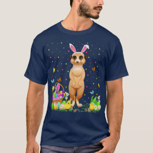 T-shirt Pâques Meerkat Bunny Chasse aux oeufs Meerkat Pâqu