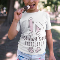 Pâques Mignonnes A Fait Un Petit Lapin Dire Chocol