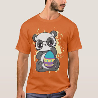 T-shirt Pâques Petit Panda Avec Chasse Aux Oeufs Anime Pri