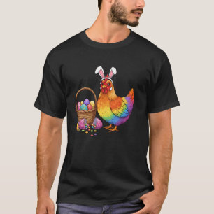 T-shirt Pâques Poulet Oreilles de Lapin Œufs Graphique Hom