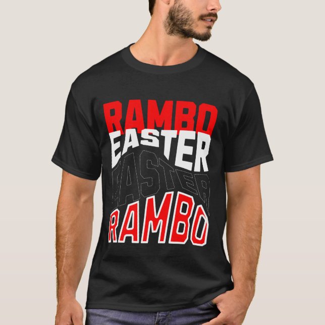 T-shirt Pâques Rambo. (Devant)