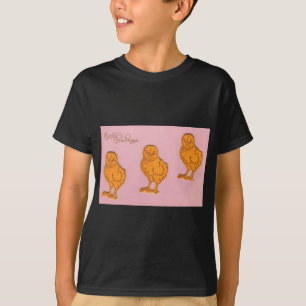 T-shirt Pâques Salutations Chicks rose
