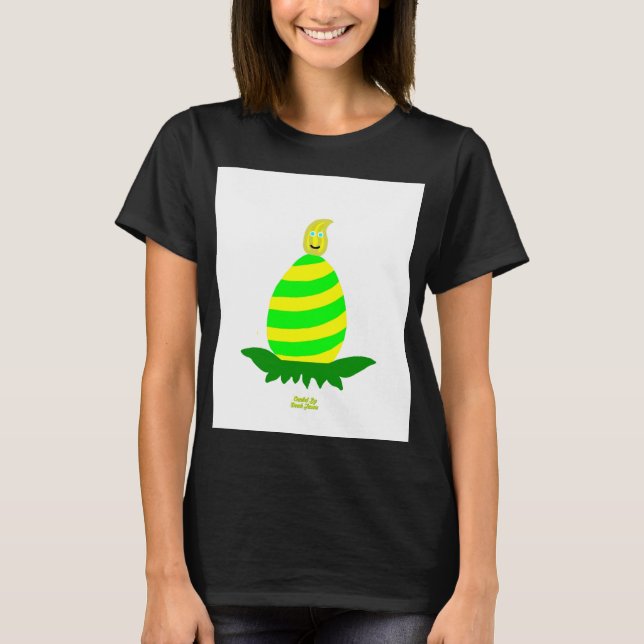 T-shirt Pâques souhaite aux femmes Noir Basic T Shirt (Devant)