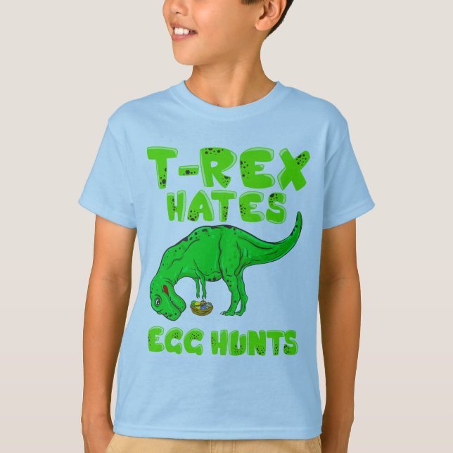 T-shirt Pâques T-Rex déteste le cadeau de Stuffer de (Devant)