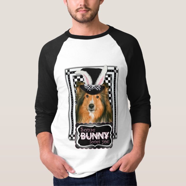 T-shirt Pâques - un certain lapin vous aime - Sheltie (Devant)