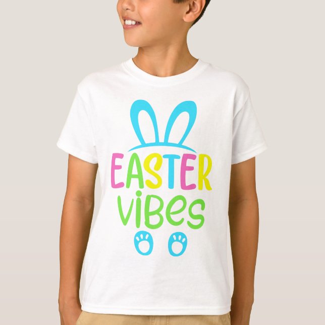 T-shirt Pâques Vibes Pastel (Devant)