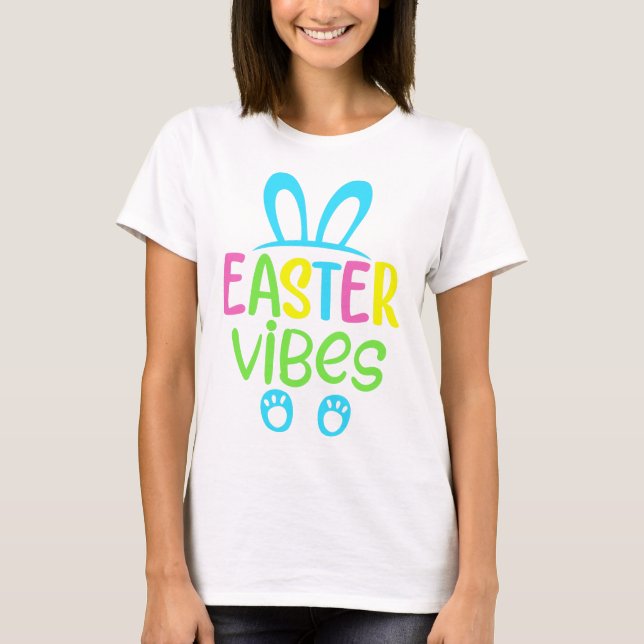 T-shirt Pâques Vibes Pastel (Devant)
