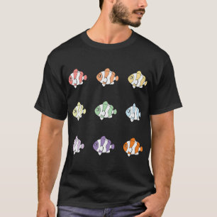 T-shirt paquet de poisson clown d'aquarium mignon