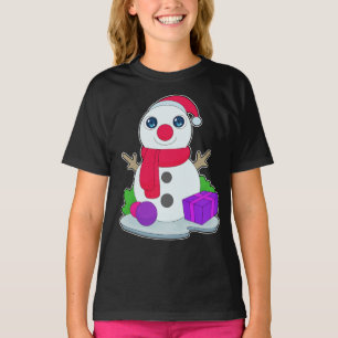 T-shirt Paquet Noël Bonhomme de Neige