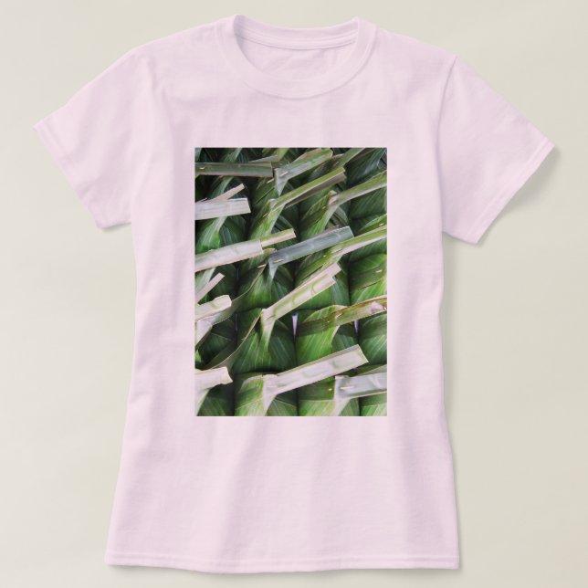T-shirt Paquets en feuille de bananier enveloppés (Design devant)