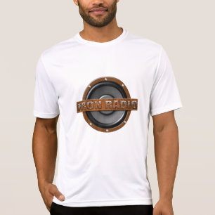 T-shirt par radio de logo de haut-parleur de fer