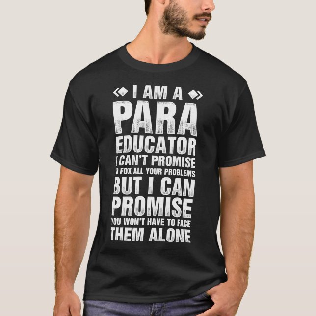 T-shirt Para Enseignant Paraprofessionnel Retour À L'École (Devant)