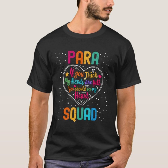 T-shirt PARA Squad Appreciation Week Back to School Heart (Devant)