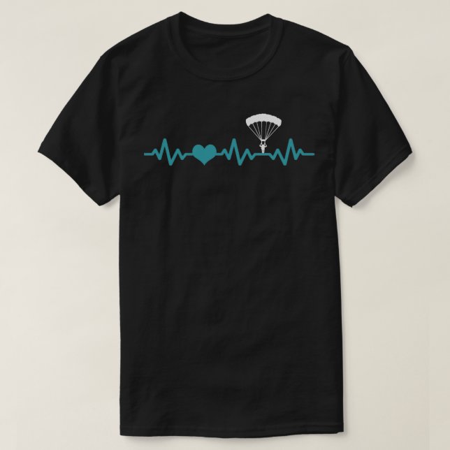 T-shirt Parachute en parachute de Heartbeat 6 (Design devant)