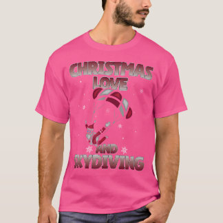 T-shirt Parachute Saut en parachute Noël Amour et Saut en
