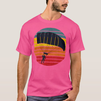 T-shirt Parachute Skydiver Sunset Parachute Skydiving Para