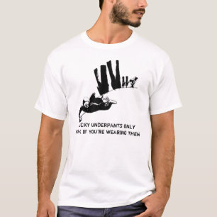 T-shirt Parachutisme chanceux drôle de slip