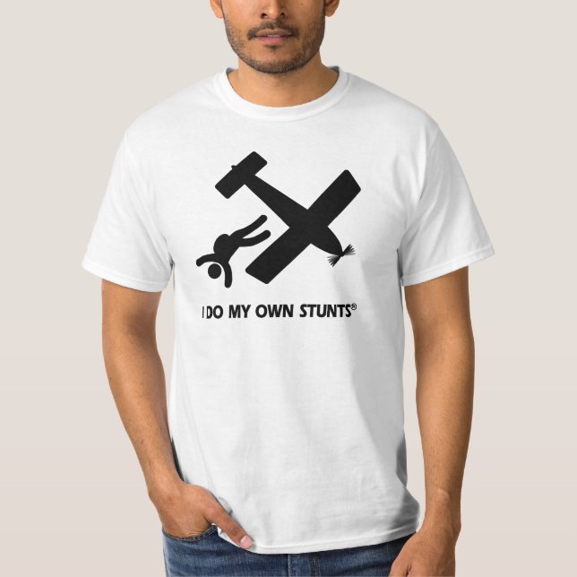 T-shirt Parachutisme mes propres cascades (Devant)