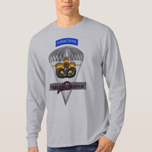 T-shirt Parachutiste aéroporté spécialement conçu (Devant)
