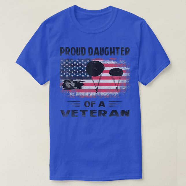 T-shirt Parachutiste d'infanterie aéroportée Fier fille d' (Design devant)
