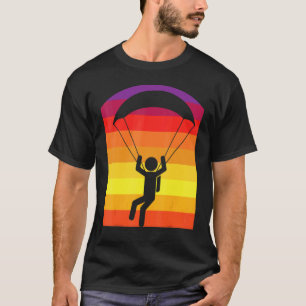 T-shirt Parachutiste drôle rétro soleil parachutisme
