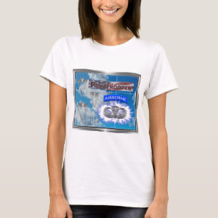 T-shirt Parachutiste et drapeau américains Extraordinaires