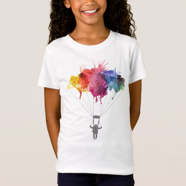 T-Shirt Parachutiste, parachute. Sport de parachutisme. (Devant)