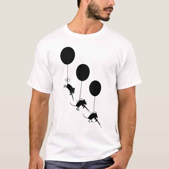 T-shirt Parachutistes évolutionnaires de souris (Devant)